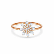 Ring Flower Diamonds & 18K Gold