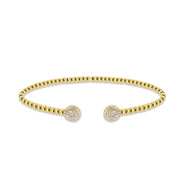 Bangle Sparkle Diamond Flower 18K Gold