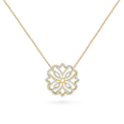 Necklace Vanilla Flower 18K Gold And Diamonds