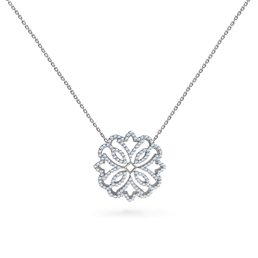 Necklace Vanilla Flower 18K Gold And Diamonds