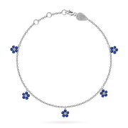 Bracelet Constellation Hanging Fairy Flower 18K Gold Precious Stones – Ruby | Emerald | Sapphire