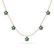 Necklace Constellation Fairy Flower 18K Gold Precious Stones – Ruby | Emerald | Sapphire