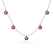 Necklace Constellation Fairy Flower 18K Gold Precious Stones – Ruby | Emerald | Sapphire