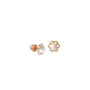 Baby Earrings Flower Pearl 18K Gold