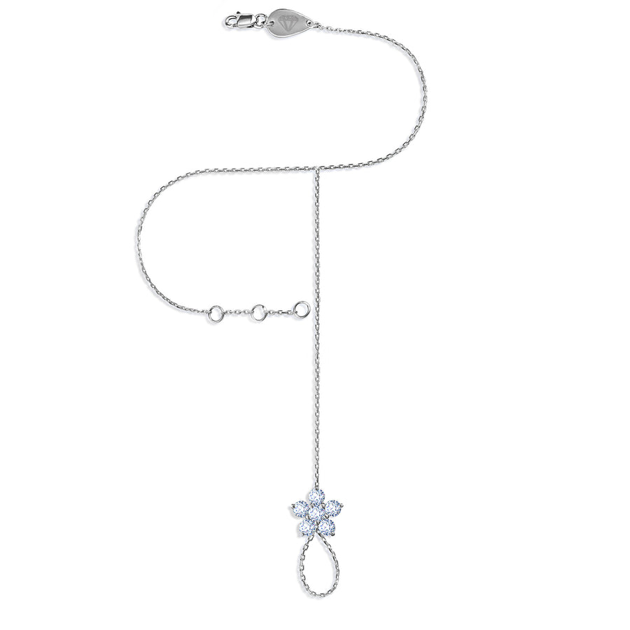 Hand Chain Fairy Flower 18K Gold And Diamonds