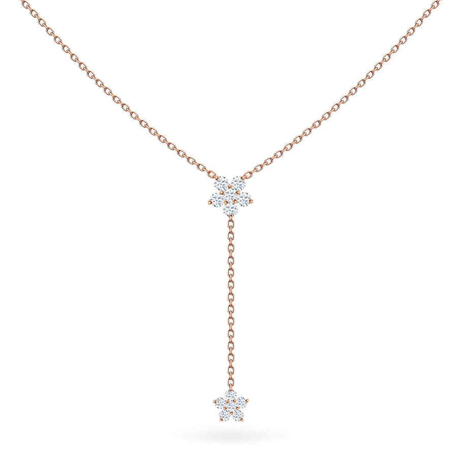 Necklace Red Carpet Fairy Flower 18K Gold And Diamonds