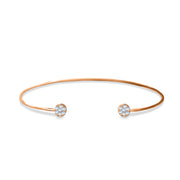 Bangle Flower Cluster Diamonds And 18K Gold