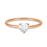 Ring Diamond Heart-Cut, 18K Gold