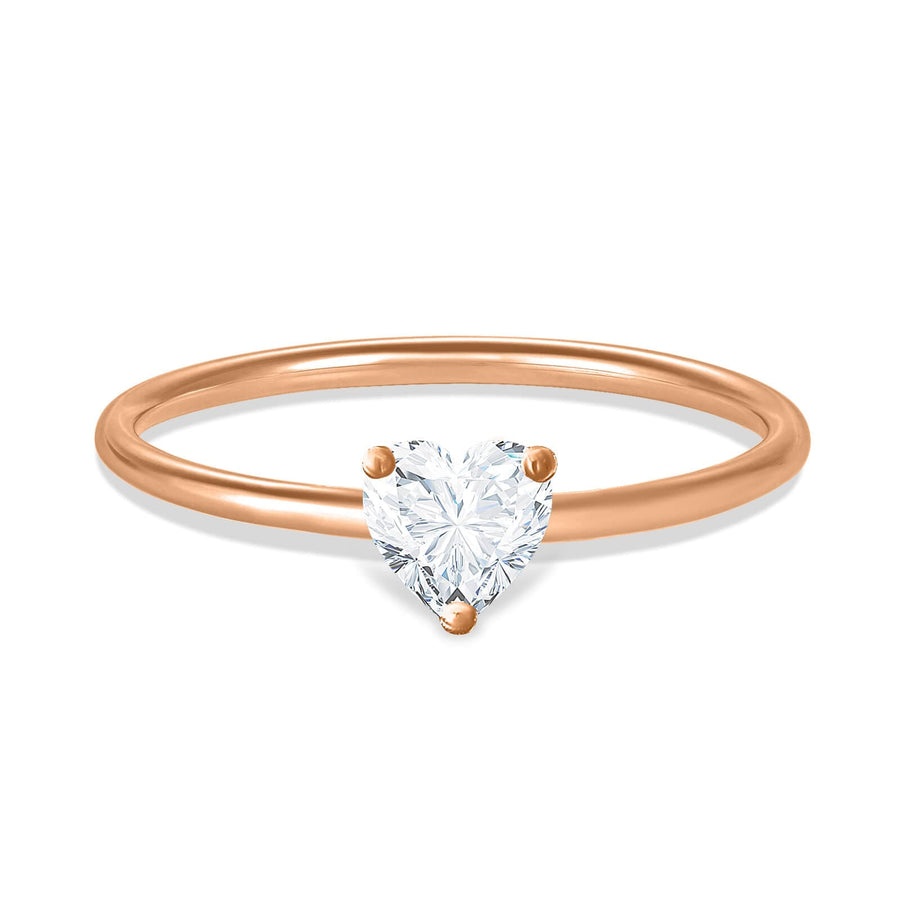 Ring Diamond Heart-Cut, 18K Gold