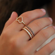 Ring Diamonds Heart 18K Gold And Diamonds