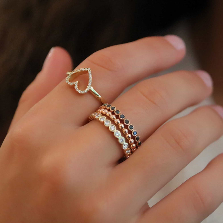 Ring Diamonds Heart 18K Gold And Diamonds