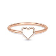 Ring Diamonds Heart 18K Gold And Diamonds