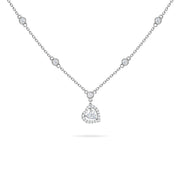Necklace Bella Hanging Diamond Heart, 18K Gold