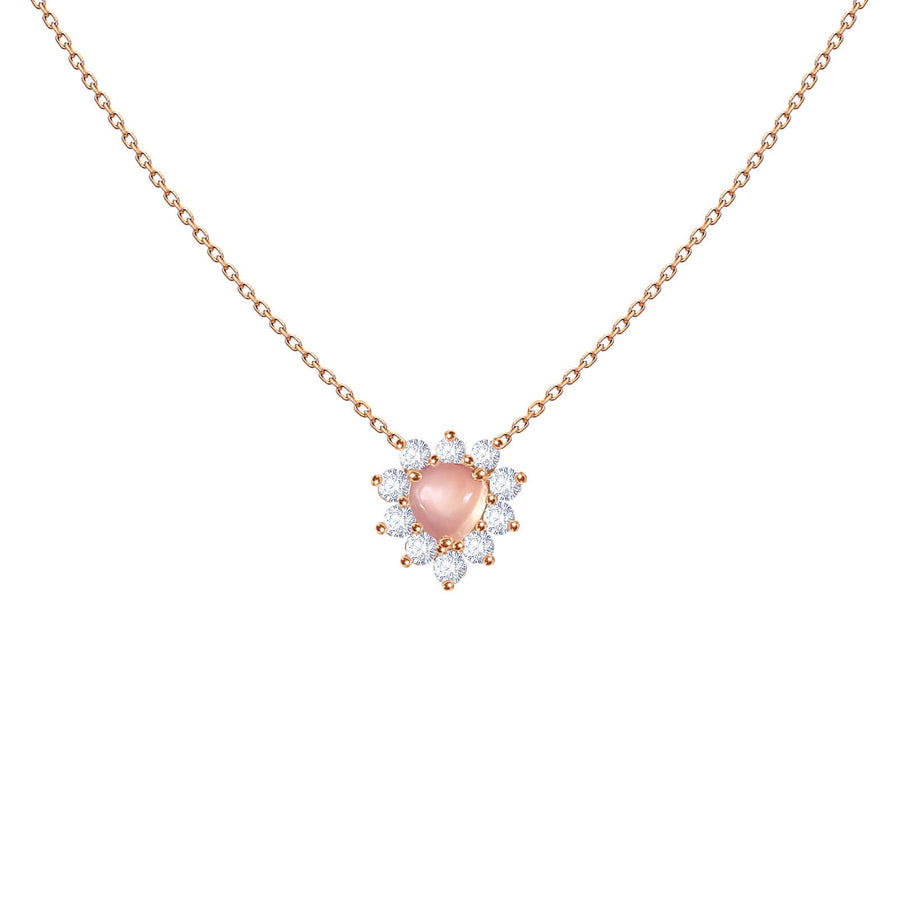 Necklace Sunny Morning Heart 18K Gold And Diamonds