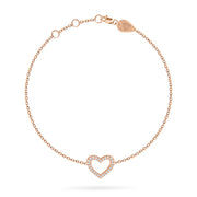 Anklet Precious Diamonds Heart 18K Gold