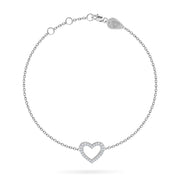 Anklet Precious Diamonds Heart 18K Gold