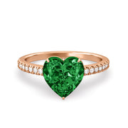 Ring Coco Heart Love, 18K Gold And Diamonds – Ruby | Sapphire | Emerald