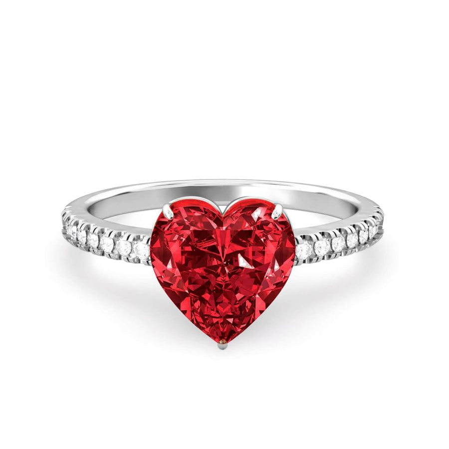 Ring Coco Heart Love, 18K Gold And Diamonds – Ruby | Sapphire | Emerald