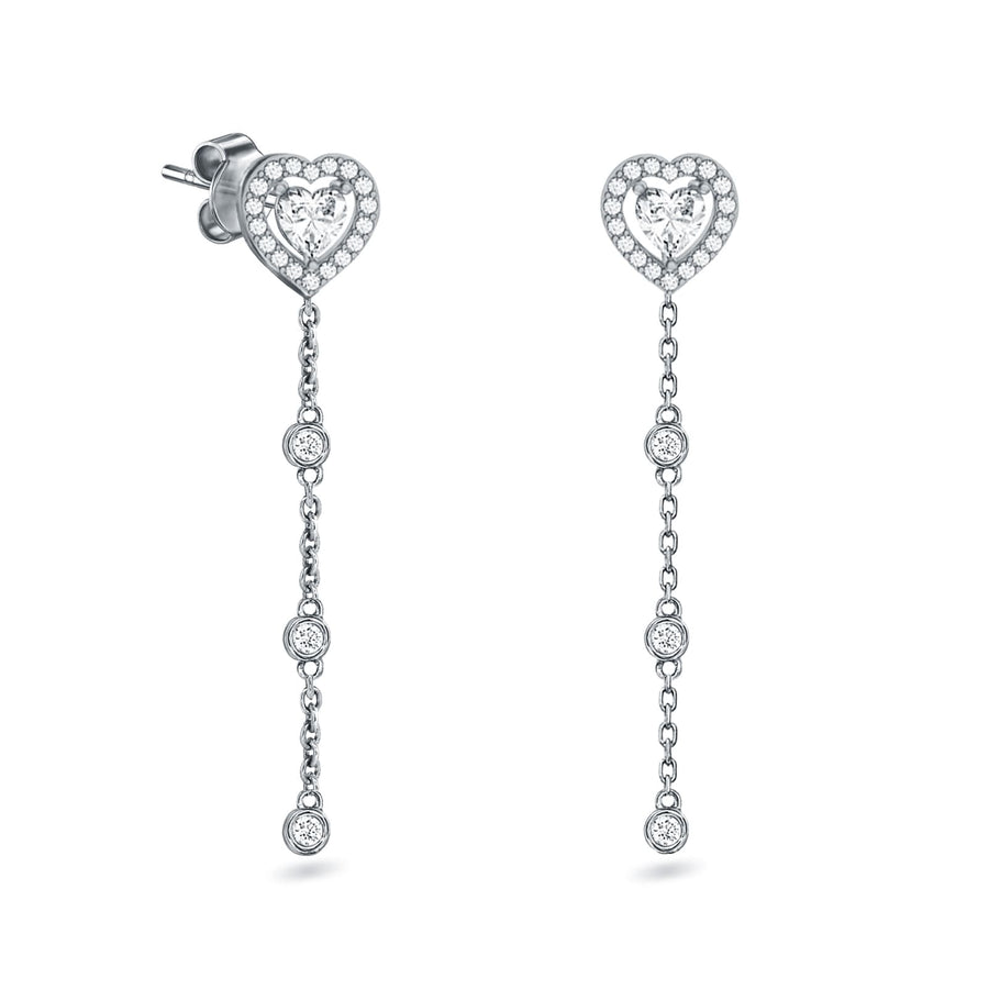 Earrings Verona Heart Cut Diamond, 18K Gold
