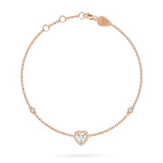 Anklet Verona Heart Cut Diamond, 18K Gold