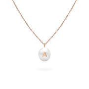 Necklace Pearl Letter, 18K Gold