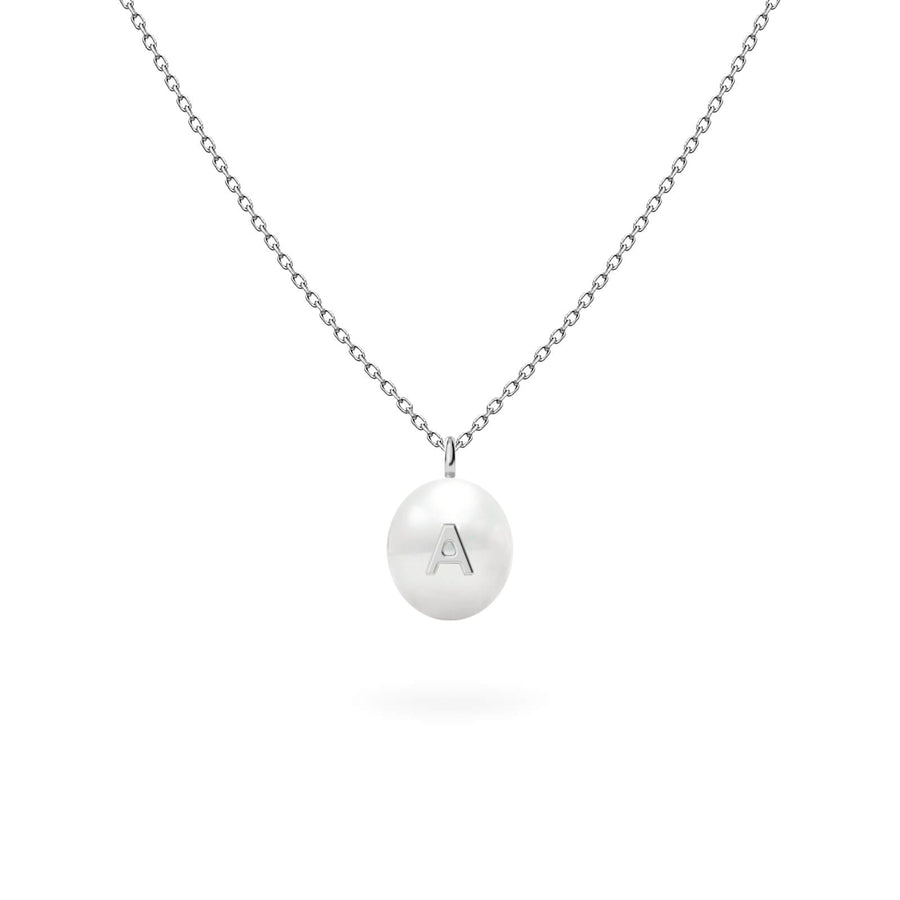 Necklace Pearl Letter, 18K Gold