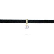 Choker Velvet Pearl 18K Gold And Diamonds