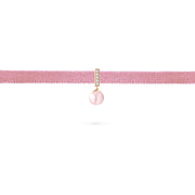 Choker Velvet Pearl 18K Gold And Diamonds