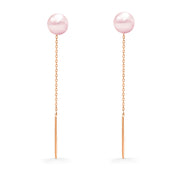 Earrings Long Pearl 18K Gold