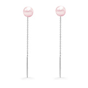 Earrings Long Pearl 18K Gold