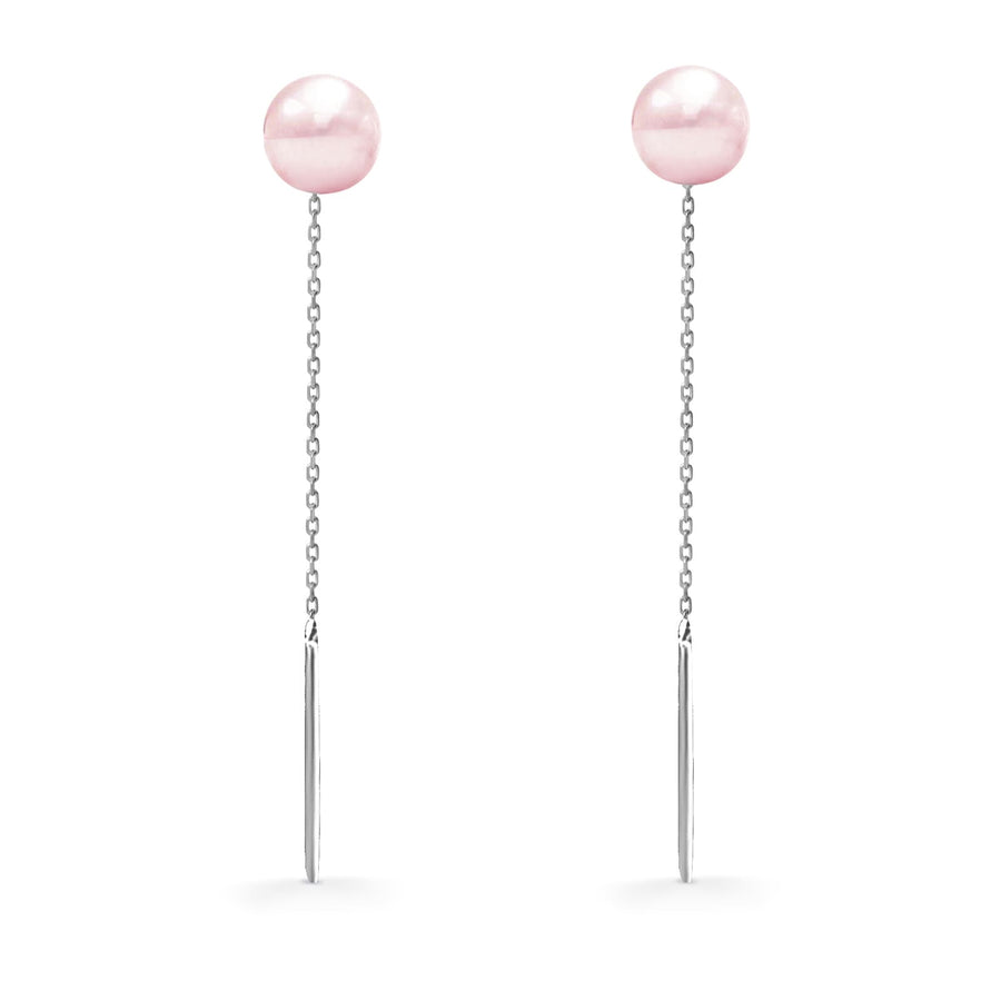 Earrings Long Pearl 18K Gold