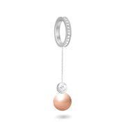 Pendant Daisy, 18K Gold, Pearl And Diamonds