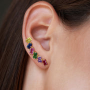Earrings Whisper Rainbow 18K Gold And Precious Stones