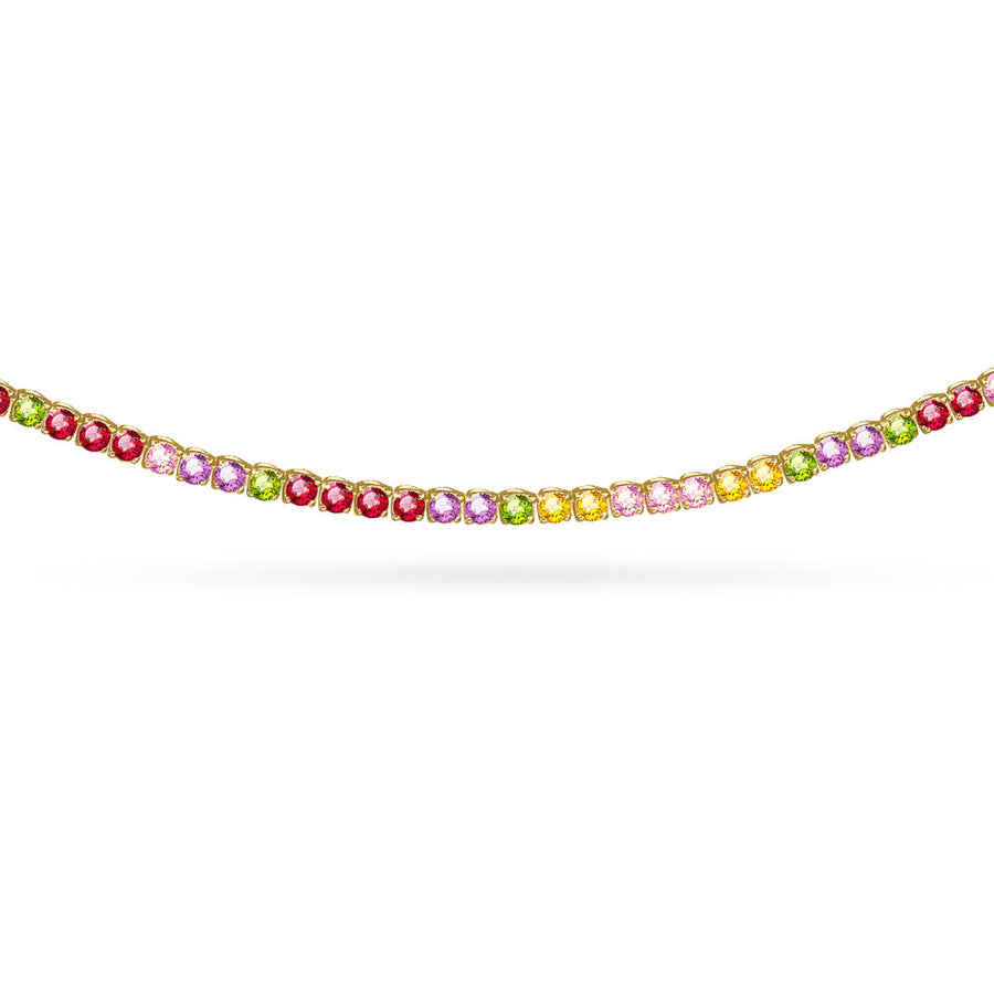 Choker Rainbow 18K Gold And Precious Stones