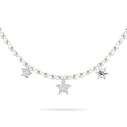 Choker Pearls Little Star Trilogy 18K Gold And Diamonds