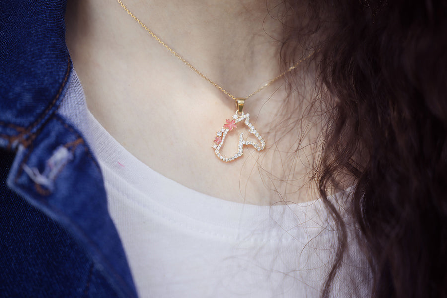 Sakura Harmony Pendant – With Diamonds